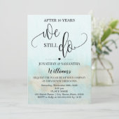 ターコイズゴールド 私たちはいまだに 海 結婚記念日 招待状 (スタンド正面)