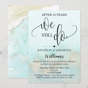 ターコイズゴールド 私たちはいまだに 海 結婚記念日 招待状