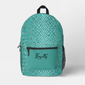 ターコイズサファリプリント プリントバックパック (正面)