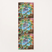 ターコイズサボテン撮影名前をカスタムする スタイリッシュ ヨガマット (正面)