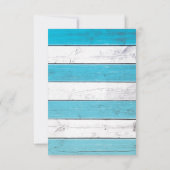 ターコイズサンディは塩辛いキスRSVPをつま先で触ます 出欠カード (裏面)