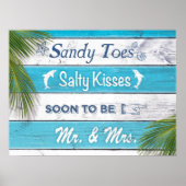 ターコイズサンディ足指の塩辛いキスミスター&ミセス・ポスター ポスター (正面)
