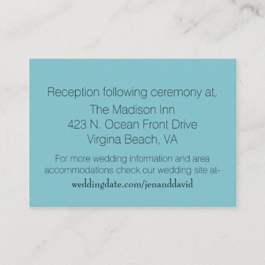 ターコイズサンドド結婚ルのエンクロージャカード エンクロージャーカード (正面)