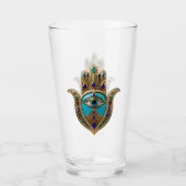 ターコイズサードアイハムザ タンブラーグラス (正面)