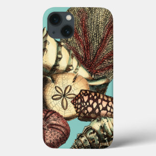 ターコイズシェルと赤サンゴコレクション iPhone 13ケース