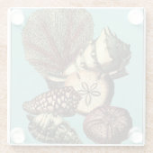 ターコイズシェルアンドレッドコーラルコレクション ガラスコースター (裏面)