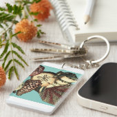 ターコイズシェルアンドレッドコーラルコレクション キーホルダー (正面右)