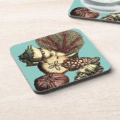 ターコイズシェルアンドレッドコーラルコレクション コースター (左側)