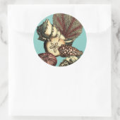 ターコイズシェルアンドレッドコーラルコレクション ラウンドシール (バッグ)