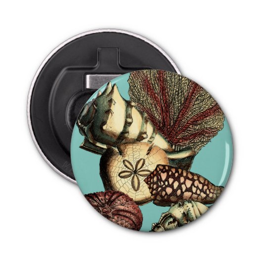 ターコイズシェルアンドレッドコーラルコレクション 栓抜き (正面)