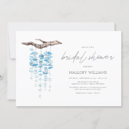 ターコイズシェルモバイルブライダルシャワー 招待状