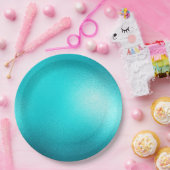 ターコイズシックアクア結婚ブルー ペーパープレート (パーティー)