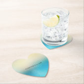 ターコイズシックホワイトアクアブルー結婚ズ ペーパーコースター (インサイチュ)