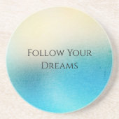 ターコイズシックホワイトアクアブルー コースター (正面)