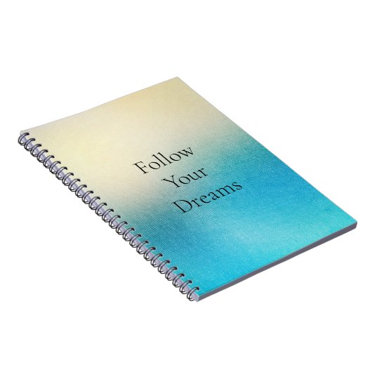 ターコイズシックホワイトアクアブルー ノートブック (右側)