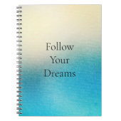 ターコイズシックホワイトアクアブルー ノートブック (正面)