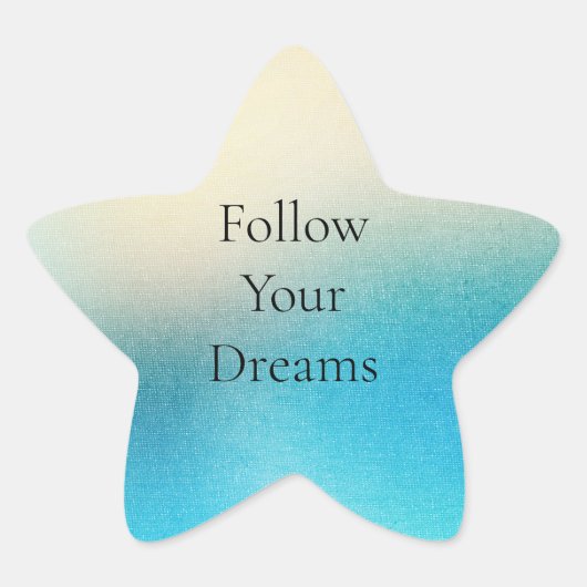 ターコイズシックホワイトアクアブルー 星シール (正面)