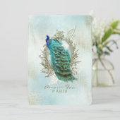 ターコイズシャビーピーコック 招待状 (スタンド正面)