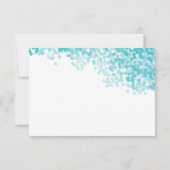 ターコイズシャワー | RSVPかわいらし応答カード 出欠カード (裏面)