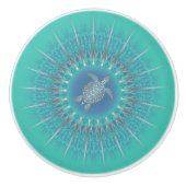 ターコイズシルバータートルマンダラ セラミックノブ (正面)