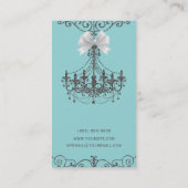 ターコイズシルバーホワイトボウヴィンテージグラムデザイナー 名刺 (裏面)