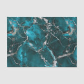 ターコイズシルバーメタリック調大理石 薄葉紙 (正面)