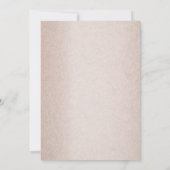 ターコイズシルバー フラワーバタフライ タン ブライダルシャワー 招待状 (裏面)