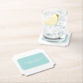 ターコイズシンプルでエレガントな結婚式 ペーパーコースター (インサイチュ)