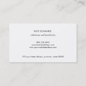 ターコイズシンプルエステティシャン美しいサロンスパ2 名刺 (裏面)