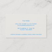 ターコイズシンプルブルーリネンルック名刺 名刺 (裏面)