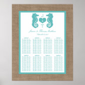 ターコイズシーオールズバーラップビーチ結婚式コレクション ポスター (正面)