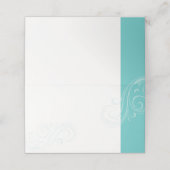 ターコイズシーティングカード、キャロリ結婚ン プレイスカード (外部開封)