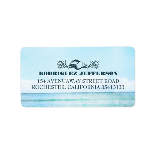 ターコイズシービーチ結婚式 ラベル (正面)