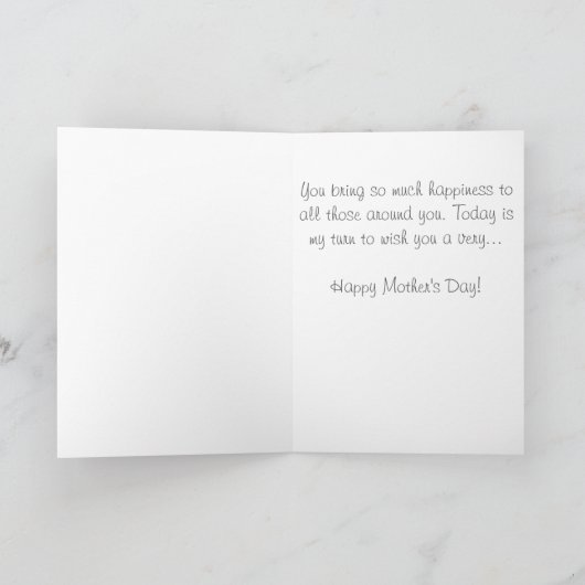 ターコイズシーホワイトスワールズマザーズデイカード カード (内部)