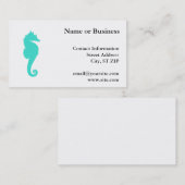 ターコイズシーホースオンホワイト 名刺 (正面/裏面)