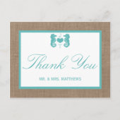 ターコイズシーホースバーラップビーチ結婚式コレクション ポストカード (正面)