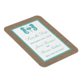 ターコイズシーホースバーラップビーチ結婚式コレクション マグネット (右側)