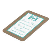 ターコイズシーホースバーラップビーチ結婚式コレクション マグネット (左側)