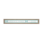 ターコイズシーホースバーラップビーチ結婚式コレクション ラップアラウンドラベル (単一)