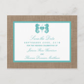 ターコイズシーホースバーラップビーチ結婚式コレクション 案内ポストカード (正面)