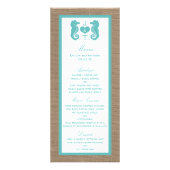ターコイズシーホースバーラップビーチ結婚式メニュー ラックカード (正面)