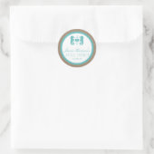 ターコイズシーホースビーチブライダルシャワーシール ラウンドシール (バッグ)