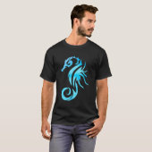 ターコイズシーホース海デザイン Tシャツ (正面フル)