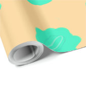 ターコイズシー離れズシリーズデザイン包装紙 ラッピングペーパー (ロールコーナー)