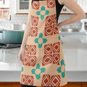 ターコイズジアトライバルブラウンタン エプロン