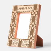 ターコイズジアトライバルブラウンタン レーザー彫刻フレーム (左)