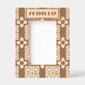 ターコイズジアトライバルブラウンタン レーザー彫刻フレーム (正面)