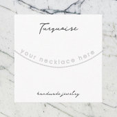 ターコイズジェムストーンネックレスジュエリーディスプレイカード エンクロージャーカード