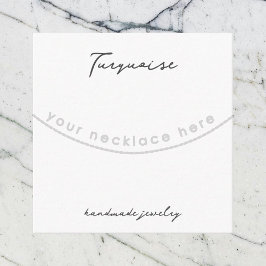 ターコイズジェムストーンネックレスジュエリーディスプレイカード エンクロージャーカード