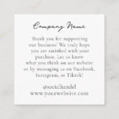 ターコイズジェムストーンネックレスジュエリーディスプレイカード エンクロージャーカード (裏面)